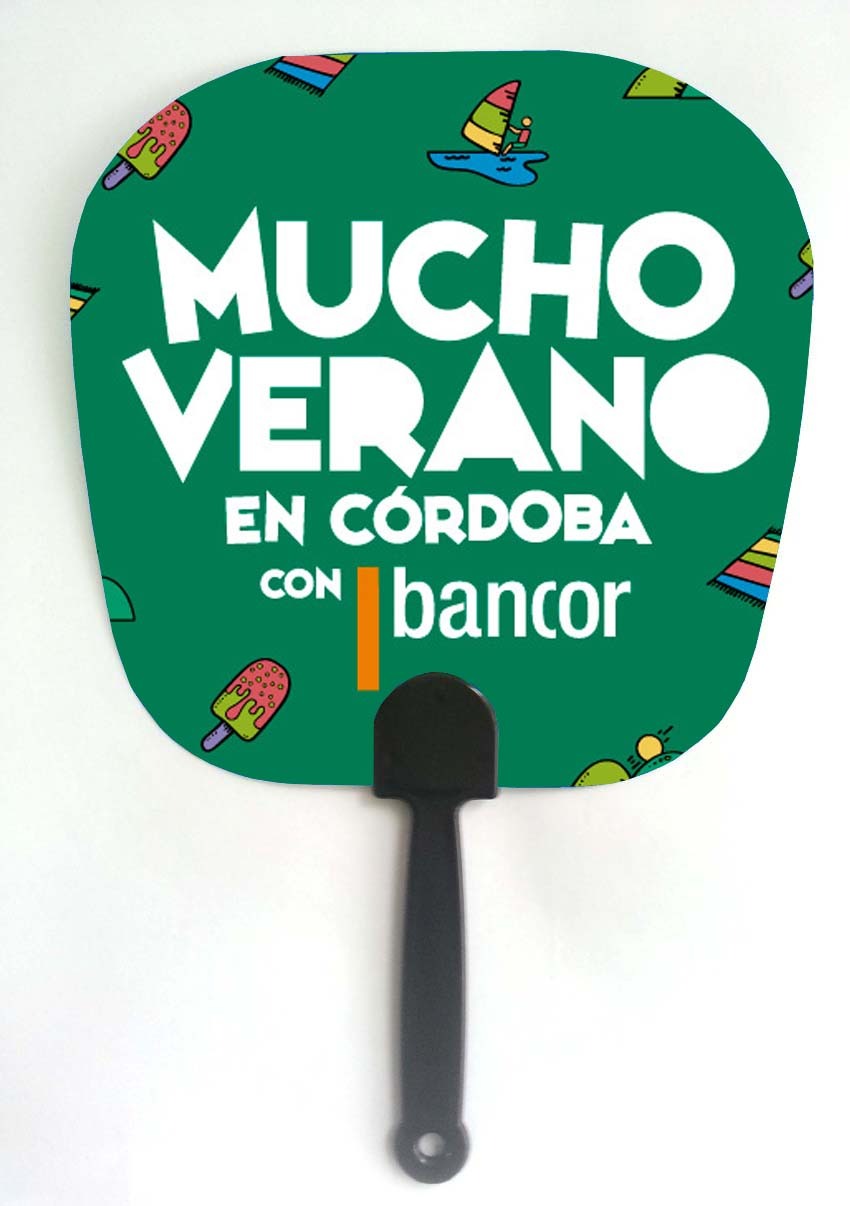 Abanico paleta con logo corporativo